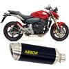 MOTOTOPGUN arrow scarico omologato thunder alluminio nero compatibile con honda cb 600 f hornet 2007 2008 2009 2010 2011 2012 2013 mototopgun