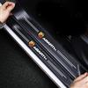 RIDGOEL 4 Pezzi Adesivi per Battitacco per Fiat Abarth 500 Abarth 595 Abarth 124 Spider, Adesivo per Battitacco in Fibra di Carbonio Protezioni Per Davanzali Per Porte Auto B