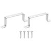 QUARKZMAN 2Pcs Fascia A Forma Di U Per Tubo Quadrato, 100x50mm Fascia A U In Acciaio Inossidabile 304 Con Viti Autofilettanti A Testa Phillips Per Tubi, Sbarre Di Chiusura Porte, Ringhiere