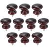 QUARKZMAN 10Pcs Maniglia Rotonda Per Cassetto In Legno, 0.91 x 0.98 Maniglia Autofilettante In Legno Massello Pomello Rotondo Per Mobile A Forma Di funghi Per Armadio, Colore Rosso Vino