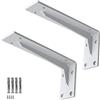 XLHWJCP 2 pezzi Staffe per scaffali industriali Pesanti, Carico Massimo 500kg, Scaffali Galleggianti Nascosti, Supporti per Mensole Staffe Muro, Squadrette Angolari, Stabile (30cm/11.8in,White)