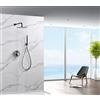MICE COLLECTION MICE - Set doccia da incasso a parete monocomando a 2 vie - rubinetteria da bagno incasso Black Gun Metal - Grigio scuro satinato