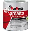 MAXMEYER Smalto a solvente per ferro e legno brillante NERO R9005 0,125 L