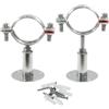 LifCratms 1 supporto regolabile per tubi da soffitto da 2,5 cm, in acciaio inox, diametro esterno 32-34 mm, kit di staffe per montaggio a parete con viti, ideale per tubi, tubi o aste (50-95 mm)