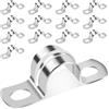 YFLeomry 14 fascette stringitubo da 20 mm in acciaio inox per il fissaggio universale in metallo fascetta di fissaggio per tubi dell'acqua, cavi, cavi
