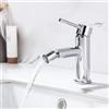 ONECE Rubinetto Bagno, Miscelatore Monocomando con Ugello Rotante Spruzzatore, Rubinetti per Lavabo e Bidet, Aeratore Rimovibile, Acciaio Inox 304 Cromo, Acqua Calda e Fredda, Senza Piombo