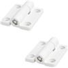 Startbuymore 2 cerniere regolabili in plastica con velocità di chiusura controllata e posizionamento flessibile dell'arresto, per uso industriale e domestico (36 x 28 mm, bianco)