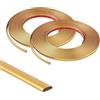 Zayejod PVC Flessibile Modanature Autoadesive Per Pareti,Striscia Decorativa Autoadesiva Peel e Stick Trim Per Piastrelle,Specchi,Soffitti,Pavimenti,Pannelli,Armadi(Oro Opaco,8mm/10M)