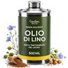 Creative Deco Olio di Lino Cotto per Legno 500 ml | Olio Protettivo Trasparente con Cera Carnauba | Impregnante Legno per Mobili, Porte e Recinzioni, Finitura per Interni ed Esterni | Senza Solventi