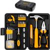 DEKO Cassetta Attrezzi Completa 94 Pezzi - Kit Attrezzi da Lavoro per Riparazioni Domestiche, Fai da Te, Ufficio e Garage con Pinze, Martello, Chiavi e Ferramenta