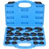 QWORK® 19 pezzi set di chiavi combinate crowfoot, attacco esterno quadrato 3/8 1/2, chiavi metriche da 8-32mm in cromo molibdeno