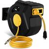 MSW Motor Technics MSW - Avvolgitubo retrattile PRO-A 20 (20 m, connettore aria 1/10,2 cm, pressione di esercizio 18 bar, custodia in plastica chiusa)