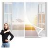 XUEXIAOH Zanzariera Finestra Scorrevole 115 x 156 cm Zanzariere Magnetiche per Porte Chiusura Automatica Traspirante per Balcone e Porta Finestra, Bianco