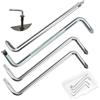 WRENYZK Set di 4 cacciaviti offset, PH0/PH1/PH2/T20/T25 tipo Z, con fessura a croce a 90 gradi e testa a taglio, cacciavite magnetico con organizzatore