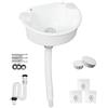 LIROPAU Lavabo in plastica, semplice lavello in plastica, con tubo e scarico per giardino, garage, cantina, camper, lavandino da giardino