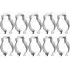 Drhomeam Morsetti a molla in acciaio inossidabile, confezione da 10 ganci resistenti per riporre attrezzi, clip a molla Terry, adatti per cucina, giardino, garage e patio (28 mm)