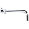 Gelthrox Braccio Doccia Universale con Flangia Tubo di Prolunga Supporto da Parete e Supporto in Ottone per Soffioni Fissi (Cromato, 37CM)