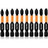 Hilpaty Set di 10 Inserti Avvitatore Phillips PH1*2 PH2*6 PH3*2, Bit di Cacciavite Magnetico Impulsi, Lunghezza 50mm e Codolo Esagonale 1/4