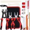 LEONTOOL Kit di utensili da taglio per vetro, pinze con ruote per piastrelle di vetro, pinze con ganasce curve, pinze per taglio a olio, set di tagliavetro per vetro colorato, piastrelle, mosaico