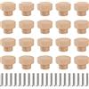 Fantasyon Leikedun - Pomelli per mobili, 20 pezzi, rotondi in legno e maniglie, maniglia per cassetti in legno, bottoni in legno, accessori per la casa per porta dell'armadio, cassetto, armadio, scatola per