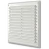 La Ventilazione AR2323B Griglia di ventilazione quadrata in Plastica bianca, da Sovrapporre con rete antinsetti. Dimensioni 227x227 mm