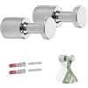 MAD srl MAD Ganci Appendiabiti da Parete in Acciaio Cromato, Porta Asciugamani Bagno, Attaccapanni da Muro, Ganci per Cucina, Bagno, Camera da Letto e Ufficio (Acciaio Cromato)