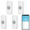 Zecamin Rilevatore di movimento Smart, Rilevatore di movimento a infrarossi per sistema di allarme, sensore di contatto con remoto dell'app, Notifica di allerta, Compatibile Alexa.Richiesto l'hub ZigBee. 4PCS