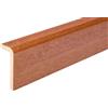Hobby Legno - Battiscopa Copritubo Massello In Legno Di Ayous Tinto Noce Chiaro mm. 92X38X3000 (Prezzo Per ml. 6) completo di listello per sostegno spessore. Made in Italy.