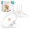 MilkFlow 2 Pezzi per seno da 21 mm in materiale morbido per tiralatte Medela, bordo Softflex ad ampio angolo di 105°, specifiche per Medela Pump in Style, Symphony, Freestyle, Sonata, Maxflow, Signature Pro