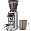 AMZCHEF Macinacaffè Elettrico con 48 Livelli di Macinatura, Macine Coniche, Sistema Antistatico, Display LCD Touch, Contenitore Chicchi 300 g, per Espresso, Caffè Filtro e French Press