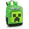 Franco Cosimo Panini MINECRAFT - Zainetto Ufficiale Minecraft, per Asilo e Tempo Libero, Spallacci Imbottiti e Regolabili, Retro e Fondo Termoformati, Scomparto Principale e Tasca Frontale con Chiusure a Zip, 23x30Hx10 cm