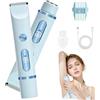 HBSFBH Rasoio elettrico da donna 2 in 1, Indolore Rasoio Parti Intime Donna, Rasoio elettrico a doppia testa per donna, Rasoio Donna Inguine IPX7 Impermeabile, Rasoio Elettrico Donna, per corpo, viso (M10)