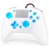 Gamrombo Controller LED cablato per PS5/PS5 Pro/PS5 Slim, compatibile con PS4/PC con jack per cuffie da 3,5 mm, doppia vibrazione, funzione macro, funzione Trubo, cavo da 3 m