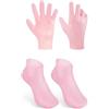 Yuannee Calze in Gel Idratanti e Guanti in Silicone,2 PCS Calzini Idratanti Elastici Calzinis In Silicone Calze Esfolianti Piedi per Guarigione Dell'eczema e Riparazione Rigida