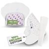 Natissy Salvaslip riutilizzabili con stampa antiscivolo in cotone organico per perdite vaginali (TANGA, 7 pz); 100% traspiranti e morbidi; salvaslip lavabili ad alta T° per l'igiene quotidiana (senza PUL)