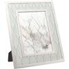 Maturi Cornice per foto in acciaio inox con design a foglia di palma, 6 x 8/15 x 20 cm