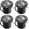 Goodia Faretti LED da Incasso Per Cartongesso 4Pack 3W 270 Lumen 230V AC IP65 Segnapasso Esterno Per Pavimento - Bianco Caldo 3000K