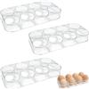 POPAPIE 3 Griglia Porta Uova da Frigo,Contenitore Per Uova Da Frîgorifero,Plastica Trasparente Contenitore Uova,Portauova Frigorifero per Cucina di Casa Frigorifèro Feste Campeggio