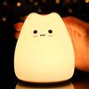 Tremdwoto lampada gatto Luce notturna per bambini, 7 Colore Lampada da notte per gatti Luce notturna a batteria per camera dei bambini,Regali per ragazzi e ragazze(cute cat)