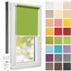 Estika Tenda a rullo semi-trasparente senza forare - 90 x 220 cm - Verde primavera 2 - per interni, per finestre, tessuto con protezione solare