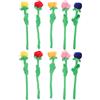 PACKOVE 10 Pezzi Rose Artificiali in Peluche per Decorazioni Matrimonio e Tavolo da Pranzo, Fiori Finte in Flanella e Spugna, Tatto Confortevole senza Necessità di Annaffiatura