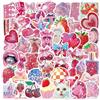 SANYUANHE 100 Adesivi olografici rosa carino,SANYUANHE Adesivi Stile dolce e cool,Sticker olografici kawaii Italia per bottiglie d'acqua,valigie,biciclette,automobili,tablet