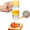 Resiprolty Dosatore Miele In Vetro 315Ml, 10,65Oz Dispenser Miele Antigoccia (Giallo)