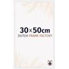 Dutch Frame Factory - Cornice 30x50 cm - Bianco Lucente - Cornice per foto in Plastica con vetro plastico Antiriflesso - Cornice portafoto 30x50 cm - Angers