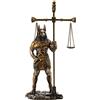 Veronese Design Statua egiziana di Anubi che pesa il cuore su scala in resina, finitura bronzata, 33 cm