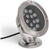 LEDKIA LIGHTING Faretto LED da Superficie 12V 15W Sommergibile IP68 4000K Bianco Naturale