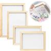 PRITOK Set per Serigrafia: Stampo per La Creazione Della Carta in Legno, Lavoretti Fai Da Te per Bambini - 4 Formati: 15x18cm, 20x30cm, 19x25cm, 25x34cm