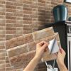A.Monamour Adesivi per Piastrelle da Parete Adesivi per Mattonelle Autoadesivo Mosaico Stile Marmo Pietra Mattone Effetto 3D Impermeabile PVC Decorazione Murale per Cucina Bagno Lavanderia 15cmx30cm
