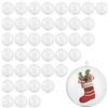 STARVAST 40 palline di Natale trasparenti da 8 cm, in acrilico trasparente, decorazione stagionale, regalo per albero di Natale, feste, palline di plastica da riempire