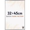 Dutch Frame Factory - Cornice 32x45 cm - Argento Lucente - Cornice per foto in Plastica con vetro plastico Antiriflesso - Cornice portafoto 32x45 cm - Easy
